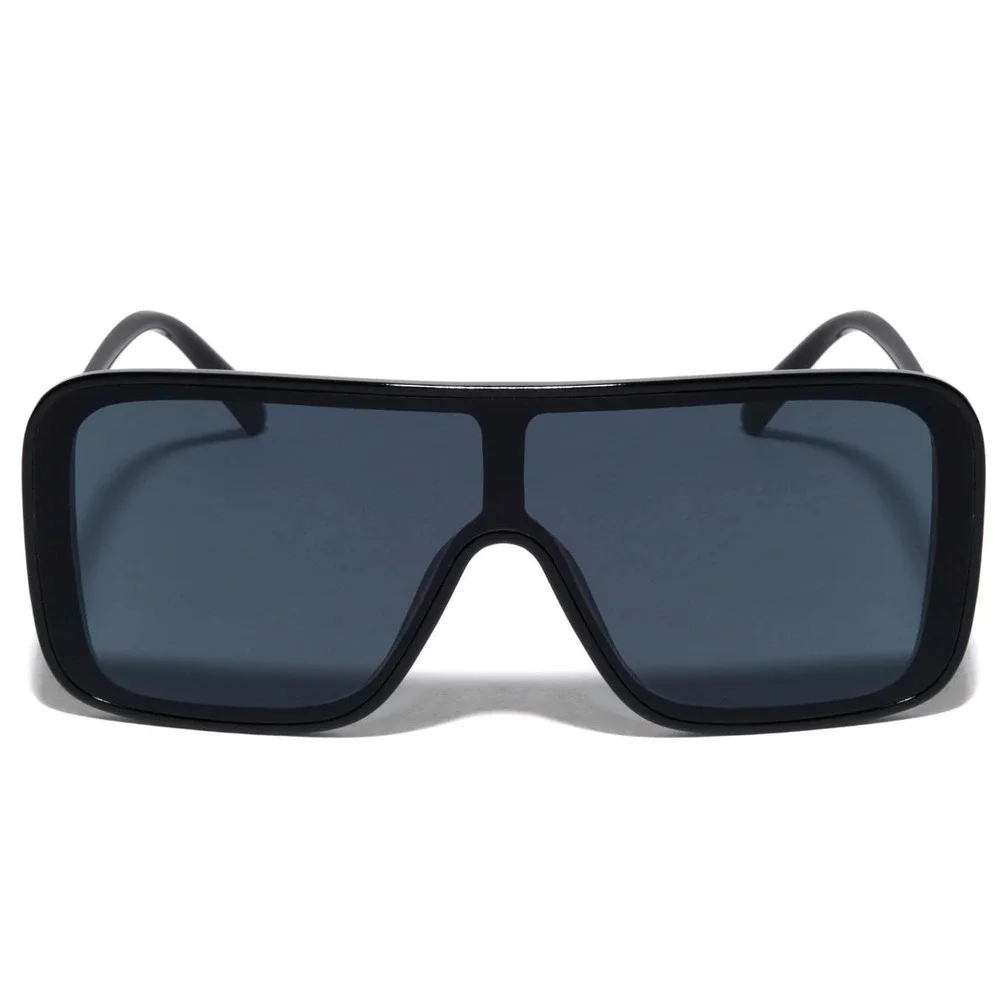 Women Oversized‎ Sunglasses Vintage Fashion Style Square Retro Frame Dark Black